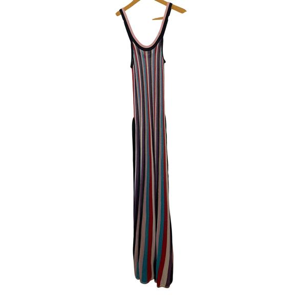 Rebecca Vallance NWT Metallic Stripe Knit Maxi Dress Size Medium - Picture 4 of 12